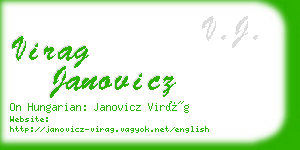 virag janovicz business card